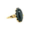 vintage Gold ring with hematite 14 kt