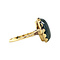 vintage Gold ring with hematite 14 kt