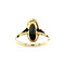 vintage Gold ring with hematite 14 kt