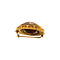 vintage Gouden hanger met bruin glas 14 krt
