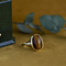 vintage Gold ring with tiger eye 18 krt