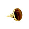 vintage Gouden ring met tijgeroog 18 krt