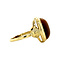 vintage Gold ring with tiger eye 18 krt