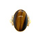 vintage Gold ring with tiger's eye 14 kt