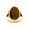 vintage Gold ring with tiger's eye 14 kt