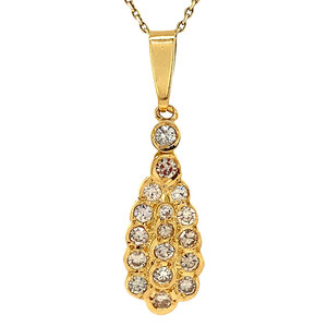 Gold pendant with diamond 20 krt