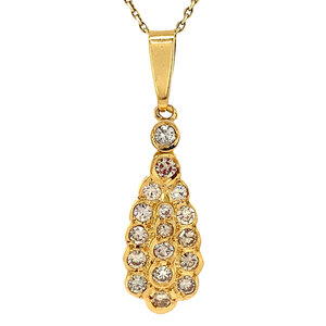 Gouden hanger met diamant 20 krt