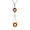 vintage Tricolour gold pendant with diamonds 14 krt 900