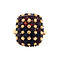 vintage Gold ring with garnet 18 kt