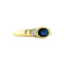 vintage Gold ring with sapphire and diamond 14 krt