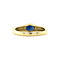 vintage Gold ring with sapphire and diamond 14 krt