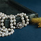 vintage Parel collier met witgouden diamant sluiting 14 krt