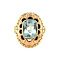 vintage Golden ring with aquamarine 14 kt