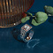 vintage Witgouden ring met robijn en diamant 18 krt