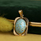 vintage Gold pendant with turquoise 14 kt