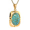 vintage Gold pendant with turquoise 14 kt