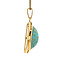 vintage Gouden hanger met turkoois 14 krt