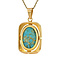 vintage Gold pendant with turquoise 14 kt