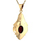 vintage Golden pendant with garnet 14 kt