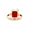 vintage Gouden ring met carneool 14 krt