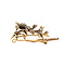 vintage Gold brooch with rose diamond 14 kt