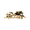 vintage Gold brooch with rose diamond 14 kt
