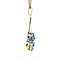 vintage Gold pendant with blue spinel 14 krt