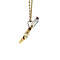 vintage Gouden vlinder hanger met spinel en zirkonia 14 krt