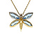 vintage Gouden vlinder hanger met spinel en zirkonia 14 krt