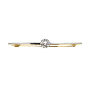 Gouden broche met diamant 14 krt