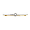 vintage Gold brooch with diamond 14 kt