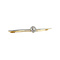 vintage Gold brooch with diamond 14 kt