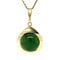 vintage Gold pendant with nephrite 14 krt