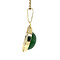 vintage Gouden hanger met nefriet 14 krt