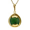 vintage Gold pendant with nephrite 14 krt