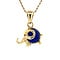 vintage Gold elephant pendant with sodalite 14 kt