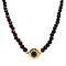 vintage Garnet necklace with gold clasp 14 krt