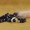vintage Garnet necklace with gold clasp 14 krt