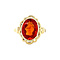 vintage Gold ring with orange sapphire 14 krt
