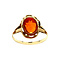 vintage Gold ring with orange sapphire 14 krt