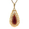 vintage Gold pendant with garnet 14 kt
