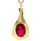 vintage Gold pendant with ruby 14 kt