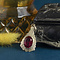 vintage Gold pendant with ruby 14 kt