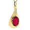 vintage Gold pendant with ruby 14 kt