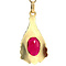 vintage Gold pendant with ruby 14 kt