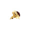 vintage Gouden solitair oorstekers met carneool 14 krt
