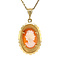vintage Gold pendant with cameo 14 kt