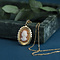 vintage Gouden hanger met camee 14 krt