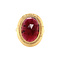 vintage Gold ring with garnet 14 krt