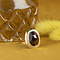 vintage Gold ring with garnet 14 krt